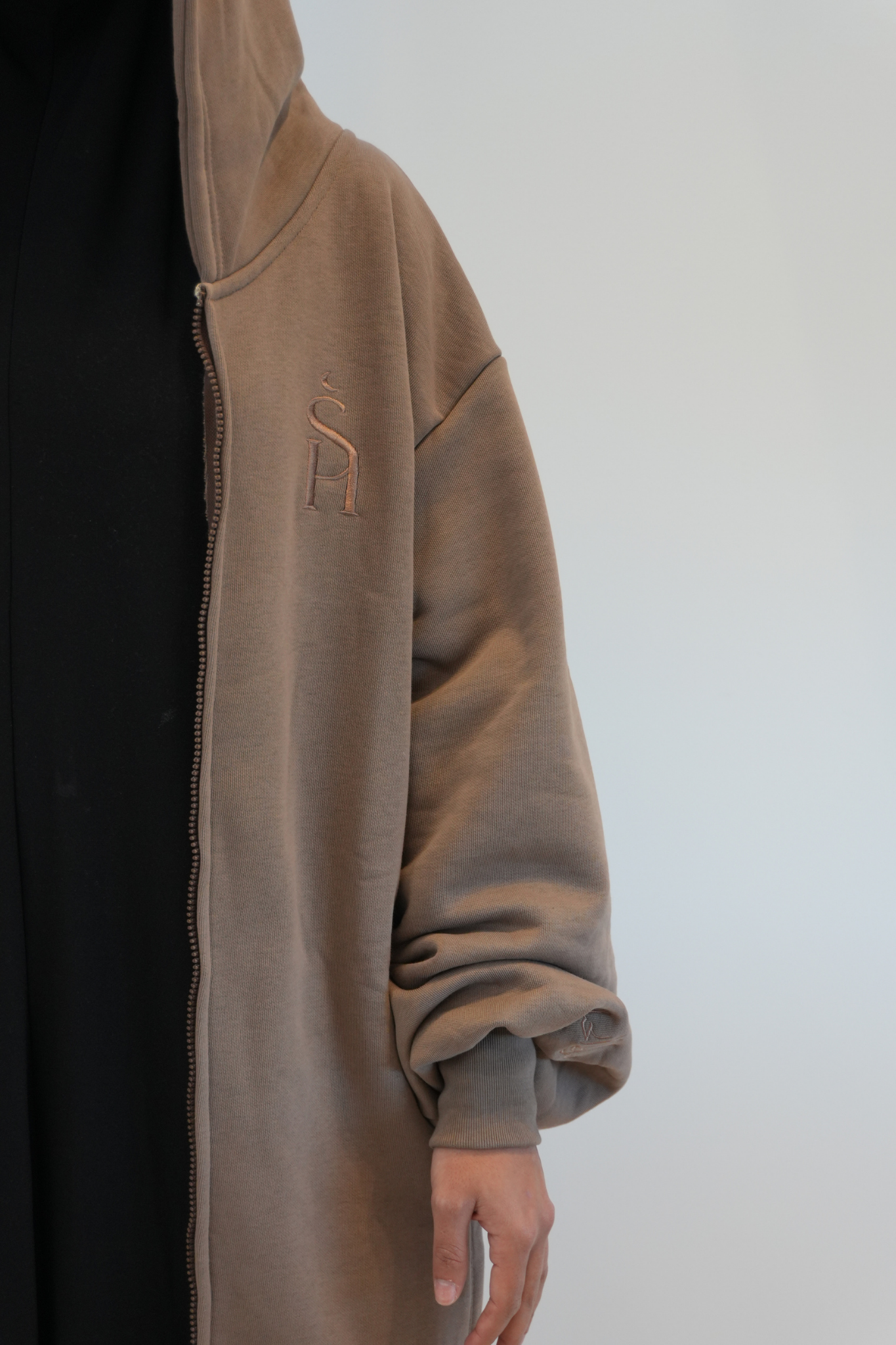 Sirat Oversized Jacket | Nude