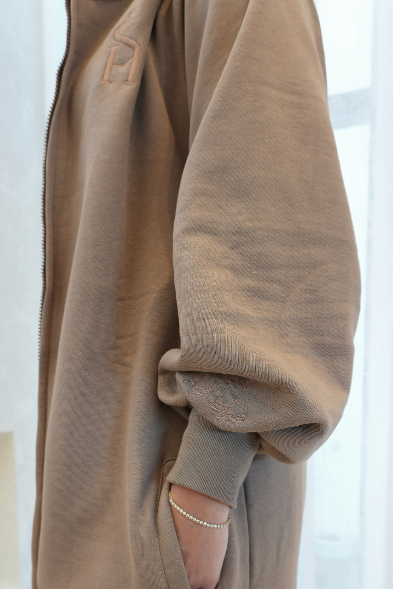 Sirat Oversized Jacket | Nude